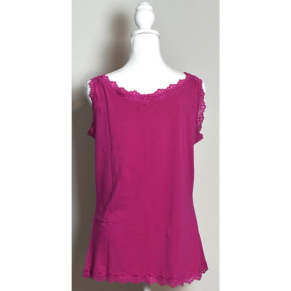 Christopher & Banks Women's Magenta Tank Cami Top Size M - Picture 13 of 16